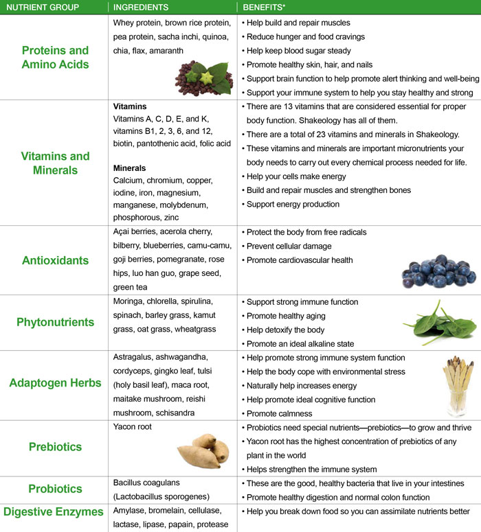 What Is In Shakeology