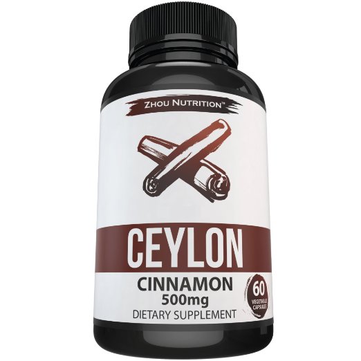 9 Ceylon Connamon Capsules By Zhou Nutrition