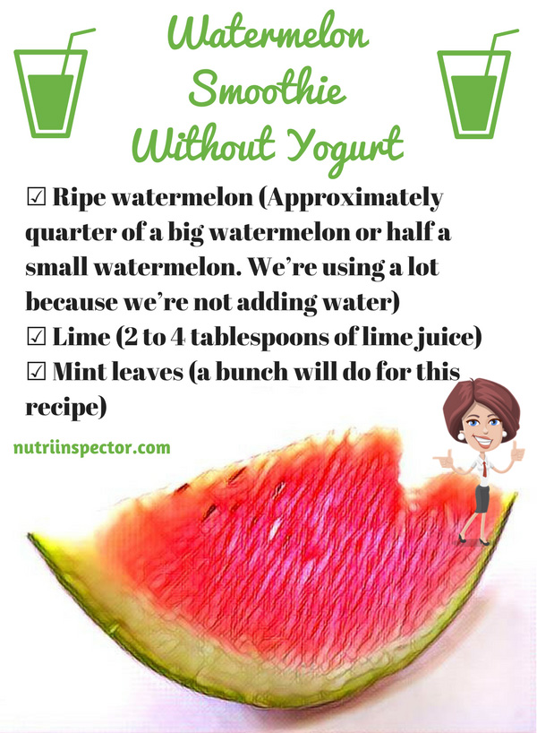 Watermelon Smoothie Without Yogurt