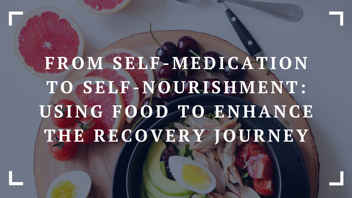 A healthy food bowl prepared on a table emphasizing using food to enhance the recovery journey